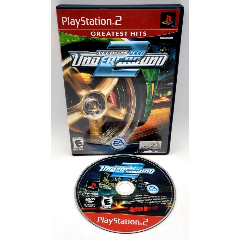 Need for Speed: Underground 2 (Sony PlayStation 2, 2004) GAME & CASE